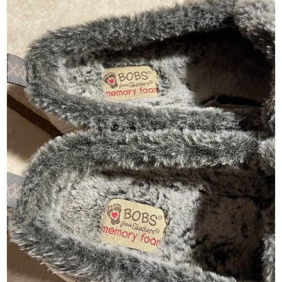 SKECHERS WOMEN'S BOBS SKIPPER- WILD WOOLY MEMORY FOAM SLIP ON SLIPPERS 9,5 - Picture 6 of 10